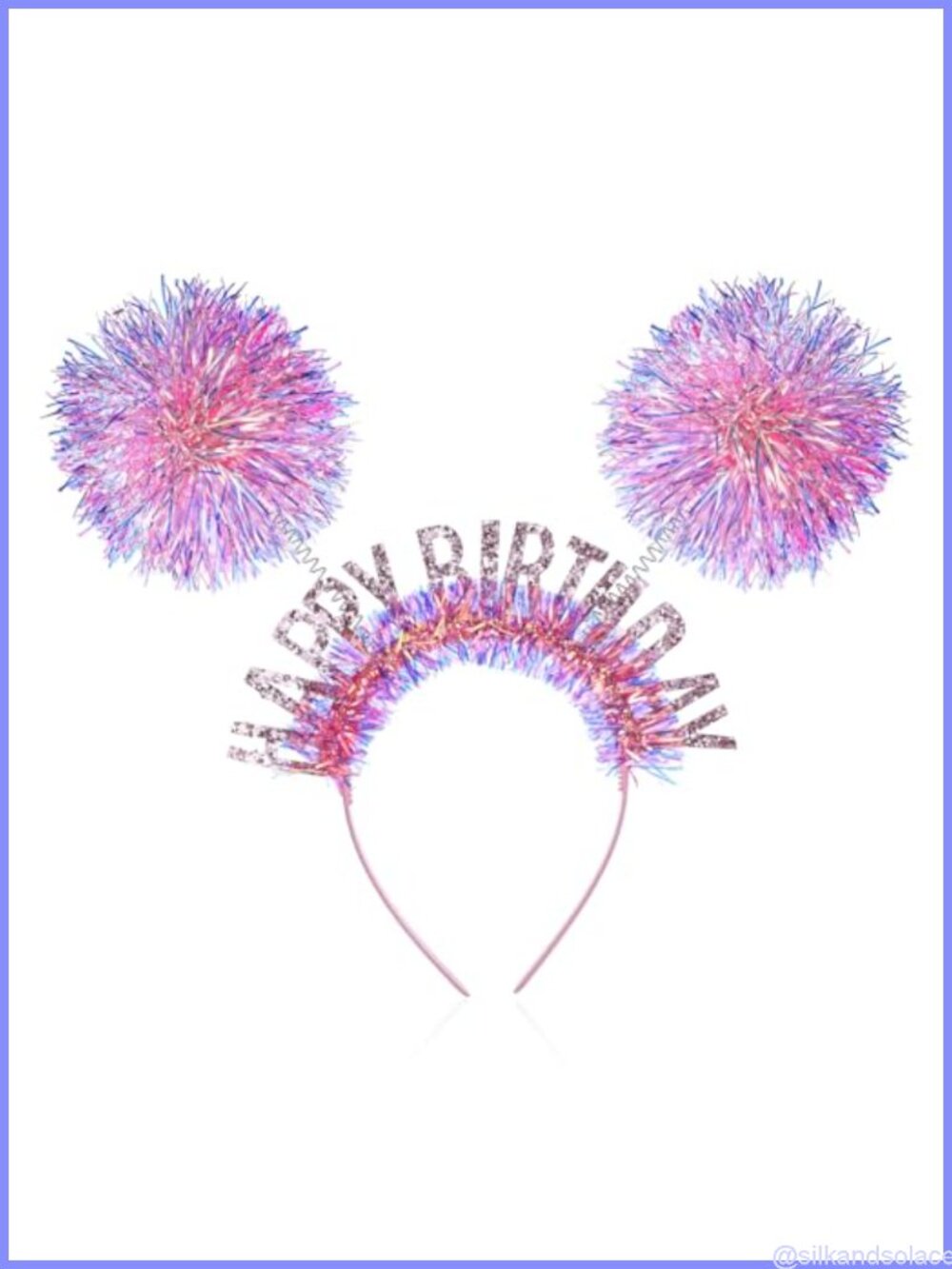 Adjustable Happy Birthday Headband Pom Pom Crown Party Hat